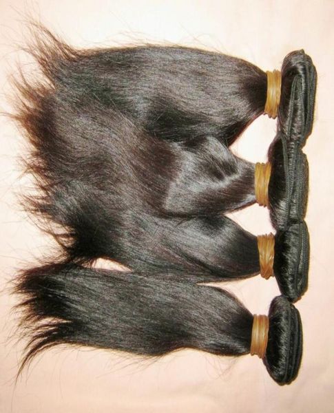 8a malaysian raw straight hair weave weft 4pcslot unprocessed human hair bundles fast 9328731, Black
